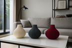 Modern Wave Flower Holder, Contemporary Shelf Accent, Ondula