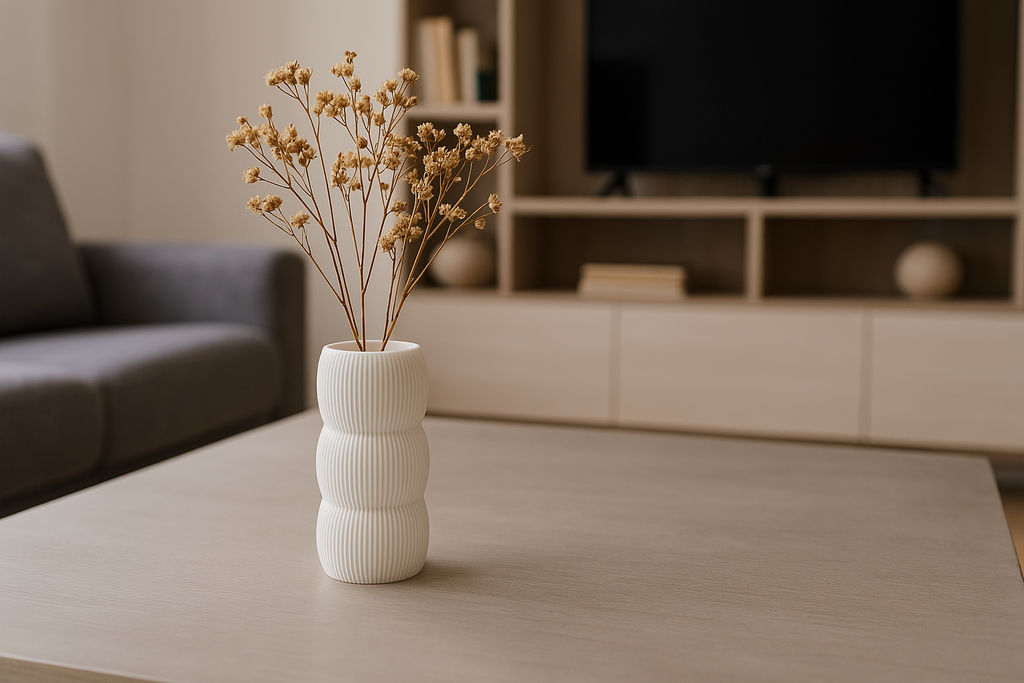 Spiral Dynamic Accent Vase, Contemporary Table Decor, Turbina
