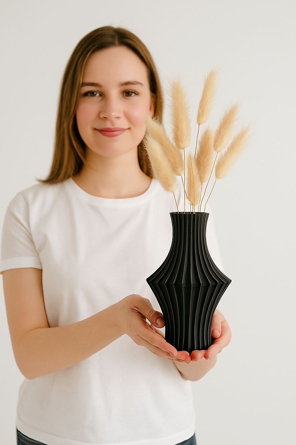 Structured Structured Flower Vase, Scandinavian Home Decor, Rocca