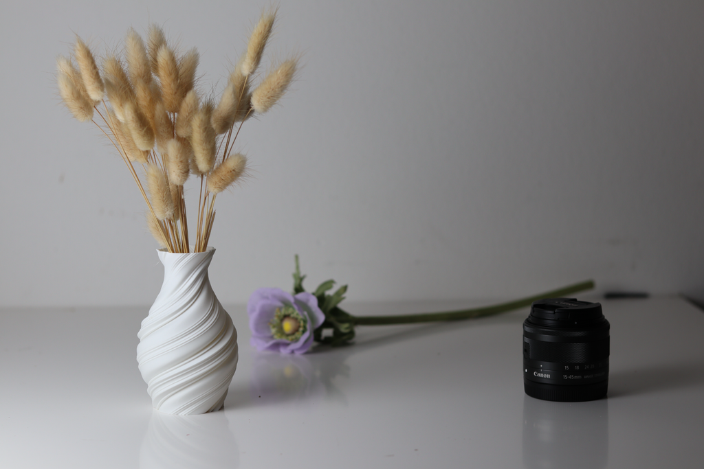 Botanical Organic Art Vase, Modern Room Accent, Flora