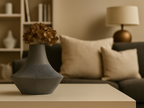 Linear Minimalist Decorative Vase, Boho Chic Living Room Art, Linea