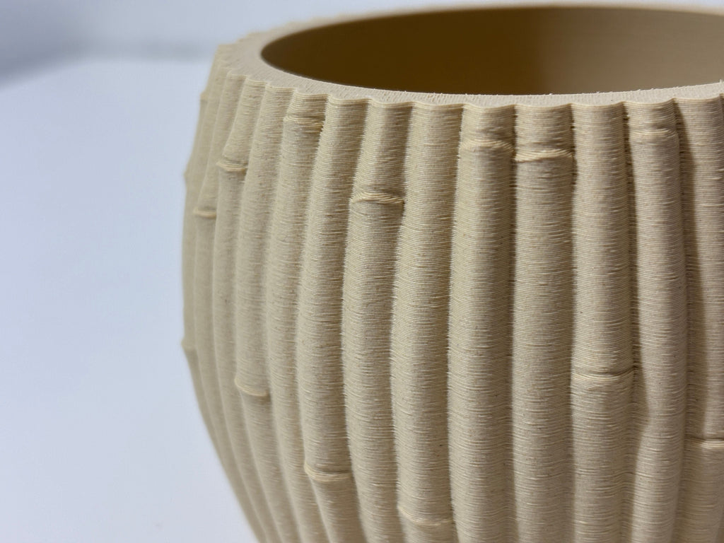 Bamboo Natural Decorative Vase, Contemporary Living Room Art, Bambu