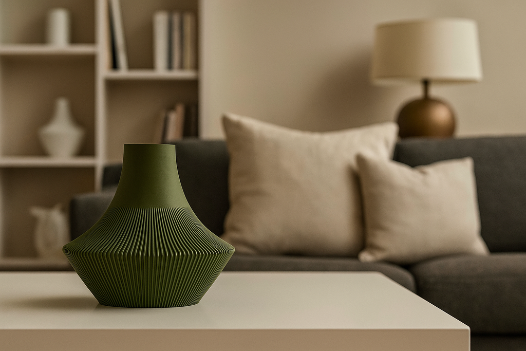 Linear Minimalist Decorative Vase, Boho Chic Living Room Art, Linea