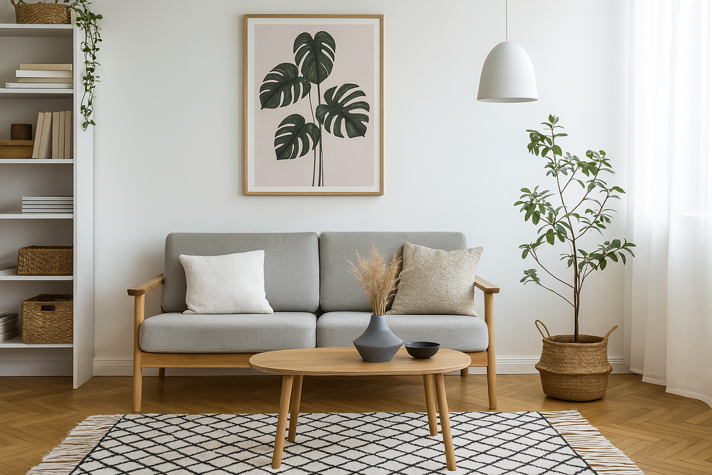 Linear Minimalist Decorative Vase, Boho Chic Living Room Art, Linea