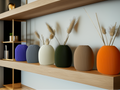 Sleek Bold Accent Vase, Scandinavian Table Decor, Bullet