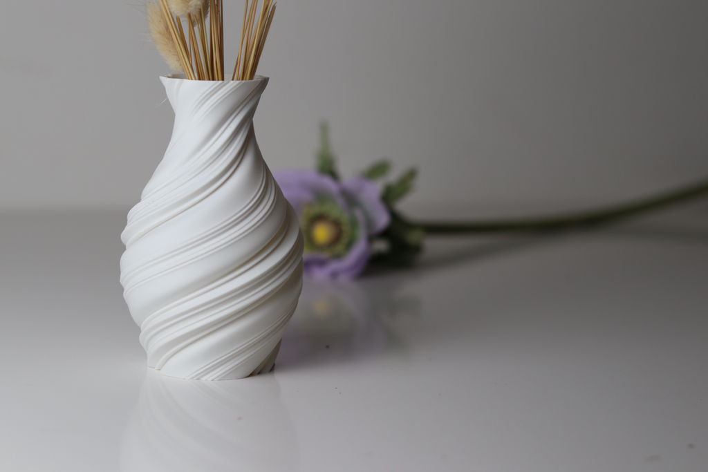 Botanical Organic Art Vase, Modern Room Accent, Flora