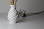 Botanical Organic Art Vase, Modern Room Accent, Flora