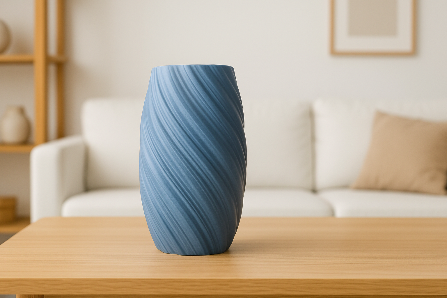 Smooth Elegant Flower Holder, Minimalist Shelf Accent, Suave