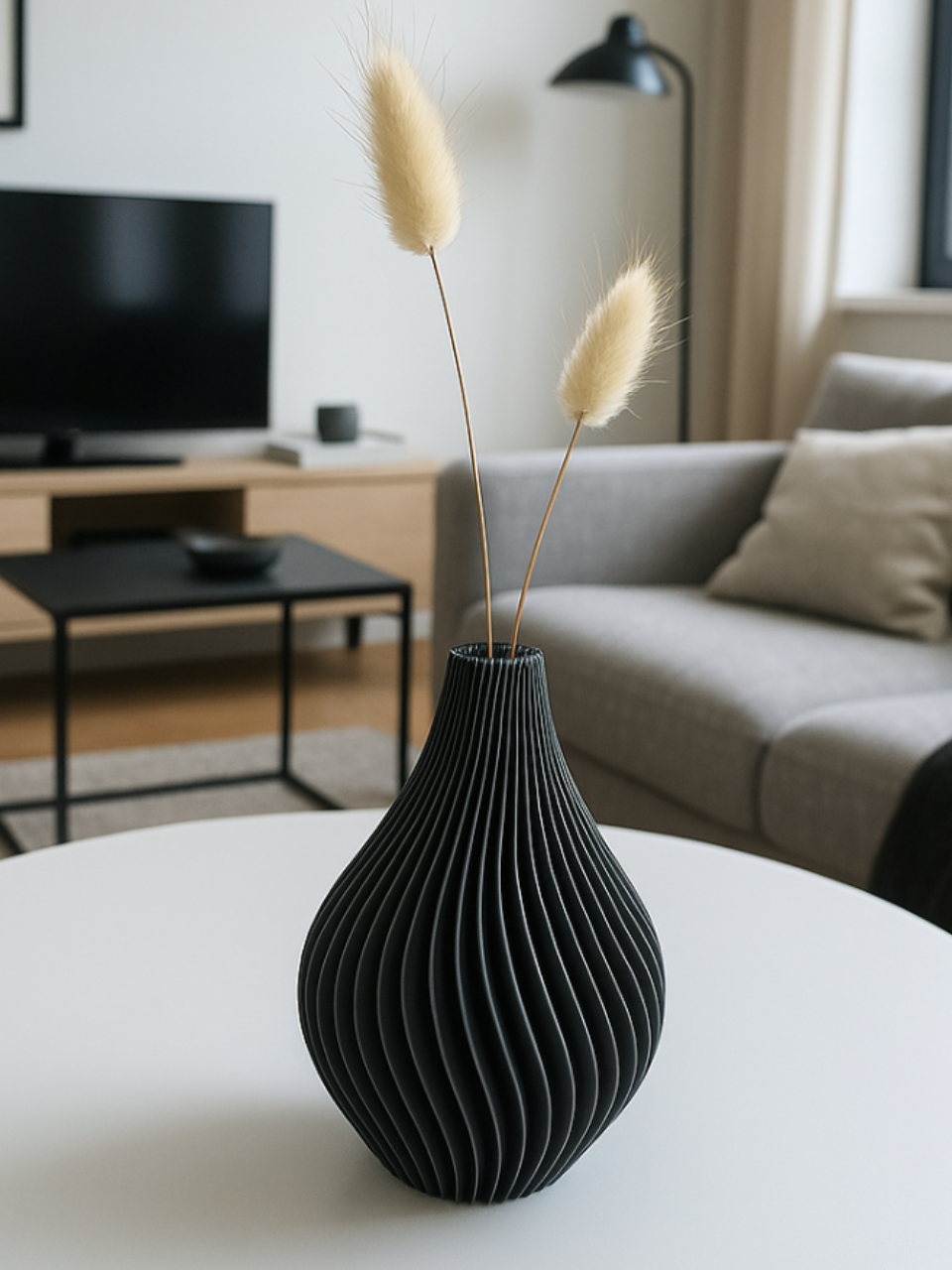 Spiral Dynamic Decorative Vase, Modern Living Room Art, Giro