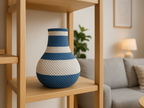 Faceted Geometric Decorative Vase, Scandinavian Living Room Art, Facet