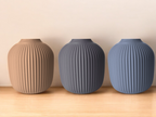 Wide Modern Art Vase, Contemporary Room Accent, Plano