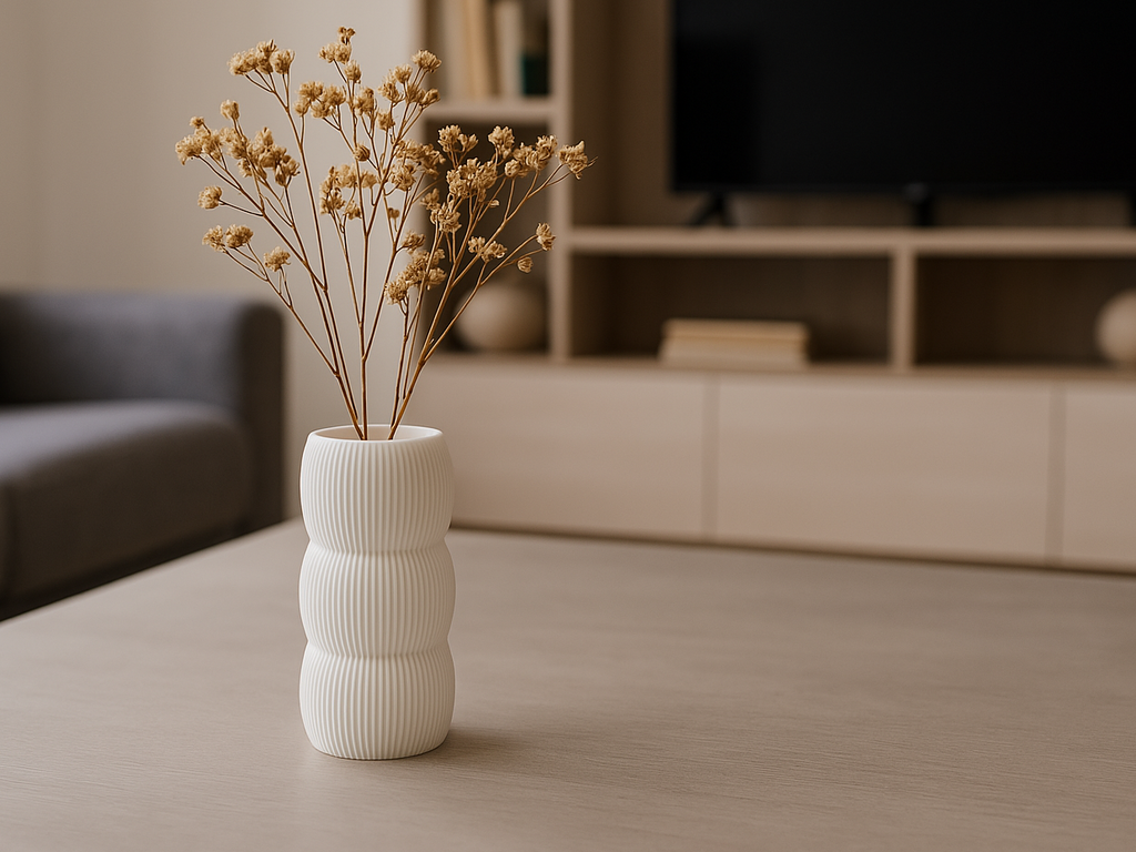 Spiral Dynamic Accent Vase, Contemporary Table Decor, Turbina